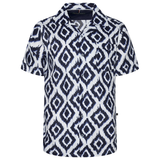 KAM Mens Hawaiian Geo Print Shirt