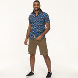 D555 Short Sleeve Vintage Car Print Shirt