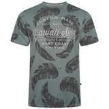 KAM Hawaii Leaf Print T-shirt