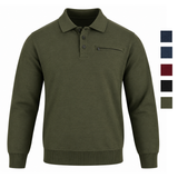 Charles Norton Harrison 3-Button Polo Sweater