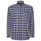 KAM Mens Long Sleeve Flannel Check Shirt