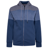 KAM Zip Up Marl Striped Hoodie