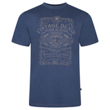 KAM Short Sleeve Denim Print Tee Shirt