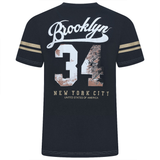 KAM Brooklyn Baseball Style Print T-Shirt