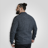 D555 Knitted Zip Up Fleece Cardigan Cardigan