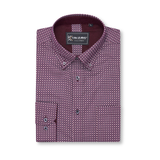 KAM Long Sleeve Geo Print Shirt