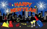 5X3 FT New Years Flags