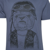 KAM Dog Stencil Graphic Print T-Shirt