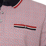 KAM Dobby Print Pique Polo Shirt