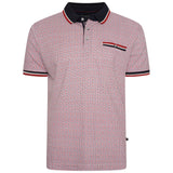 KAM Dobby Print Pique Polo Shirt