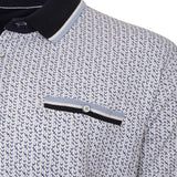 KAM Dobby Print Pique Polo Shirt