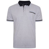 KAM Dobby Print Pique Polo Shirt