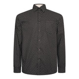 KAM Long Sleeve Geo Print Shirt