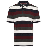 KAM Yarn Dye Stripe Polo Shirt