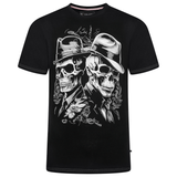 KAM Twin Skull Print T Shirt