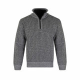 Charles Norton Quarter Zip Ribbed Sweater