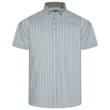 KAM Short Sleeve Button Down Striped Shirt