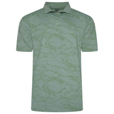 KAM Mens Sport Active Distressed Print Polo Shirt