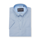 KAM Short Sleeve Geo Print Shirt
