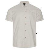 KAM Mens Grandad Collar Textured Button Down Shirt