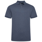 KAM Dobby Print Jersey Polo Shirt