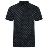 KAM Arrow Print Jersey Polo Shirt