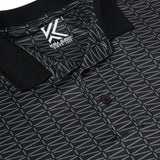 KAM Mens Sport Active Geometric Print Polo Shirt