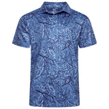 KAM Mens Sport Active Abstract Print Polo Shirt