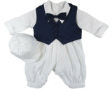 Baby Boys Christening Romper