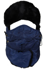 Faux Fur Lined Trapper Hat