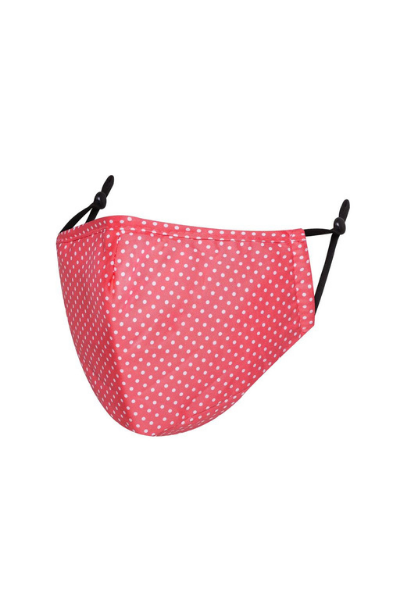 Pink Dotted Detail Polycotton Breathable Face Mask