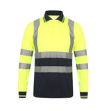 Hi-Vis Two-Tone Long Sleeve Polo Shirt
