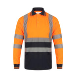 Hi-Vis Two-Tone Long Sleeve Polo Shirt