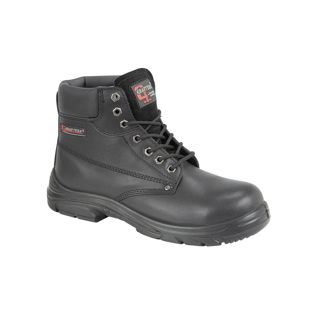 British Workwear Leather Derby High-Top Unisex Thick-Soled Boot