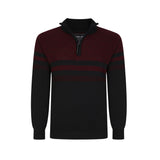 KAM 1/4 Zip Marl Stripe Jumper