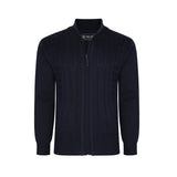 KAM Zip Through Cable Knit Cardigan