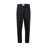 mens-elasticated-printed-patterned-leisure-pants-plain-black.