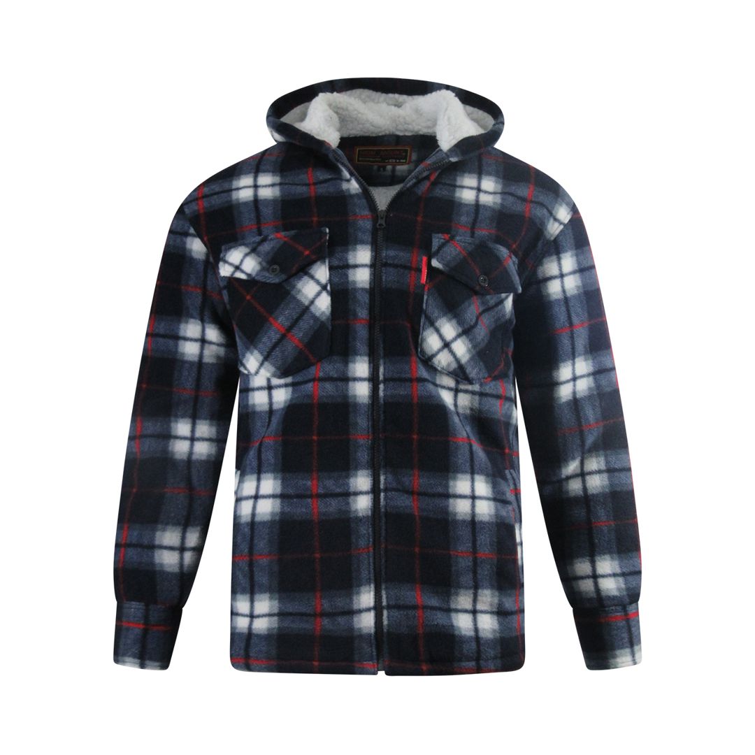 Lumberjack fleece jacket with hood on sale