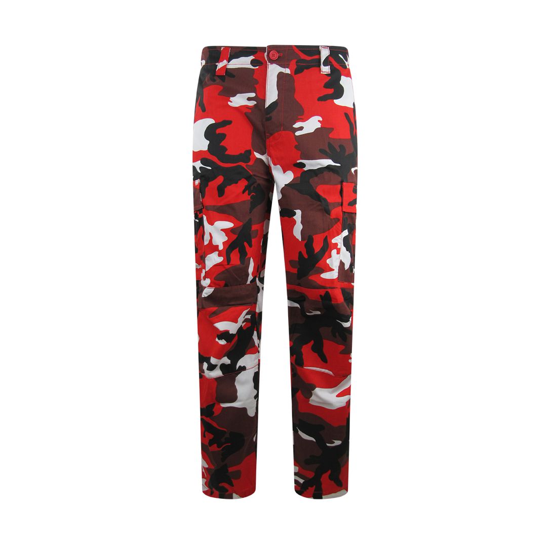 Red camo cargo on sale trousers