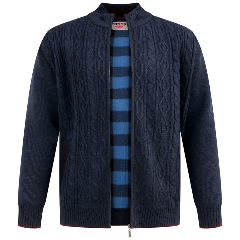 D555 Zip Up Knit Sweatshirt
