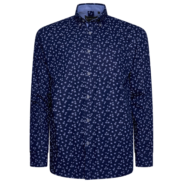 KAM Long Sleeve Floral Print Shirt