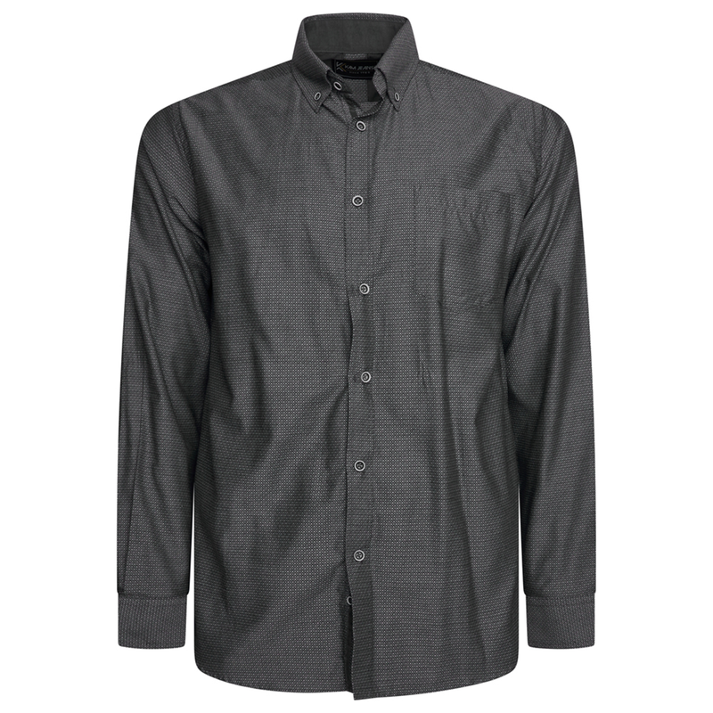KAM Long Sleeve Geo Print Shirt