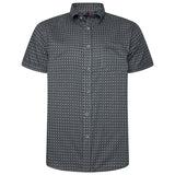 KAM Short Sleeve Geo Print Shirt