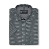KAM Short Sleeve Geo Print Shirt