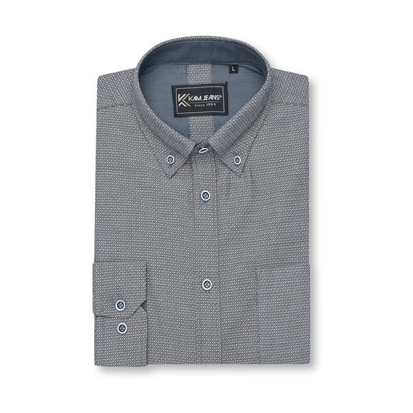 KAM Short Sleeve Geo Print Shirt
