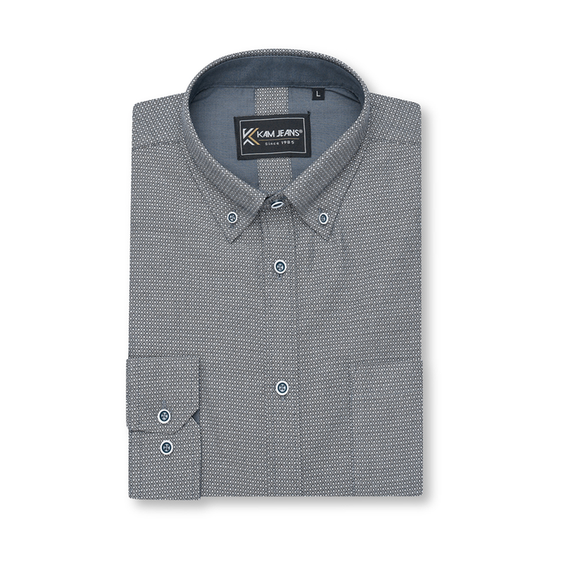 KAM Short Sleeve Geo Print Shirt