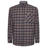 KAM Mens Long Sleeve Flannel Check Shirt