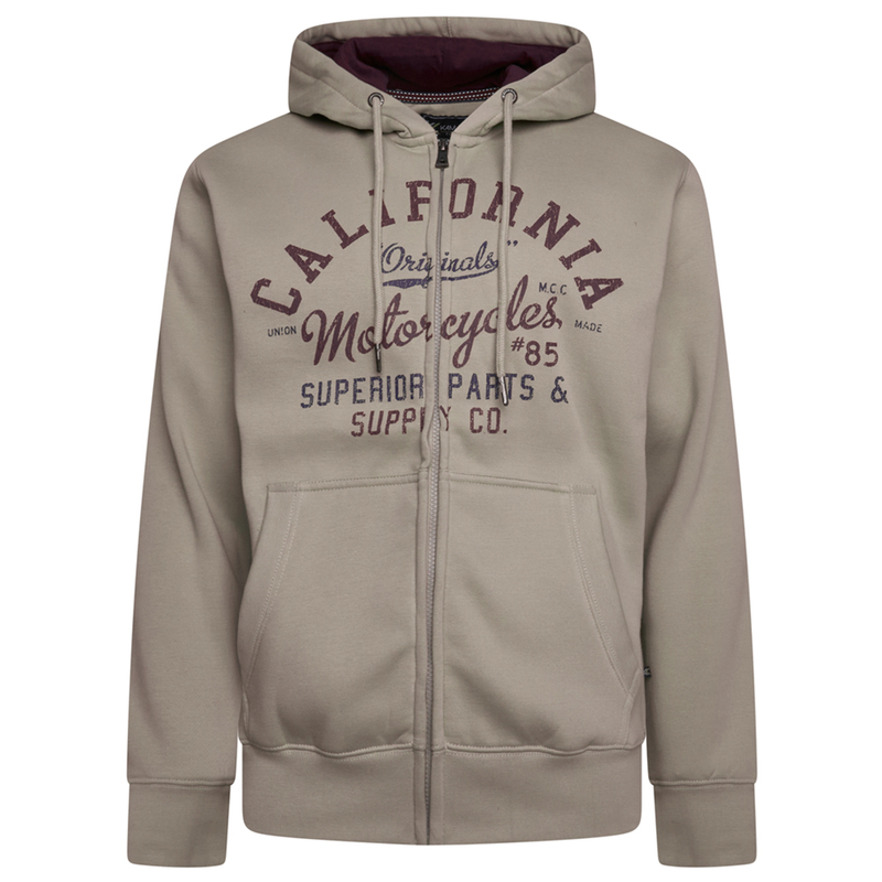 KAM California Zip Thru Hoody