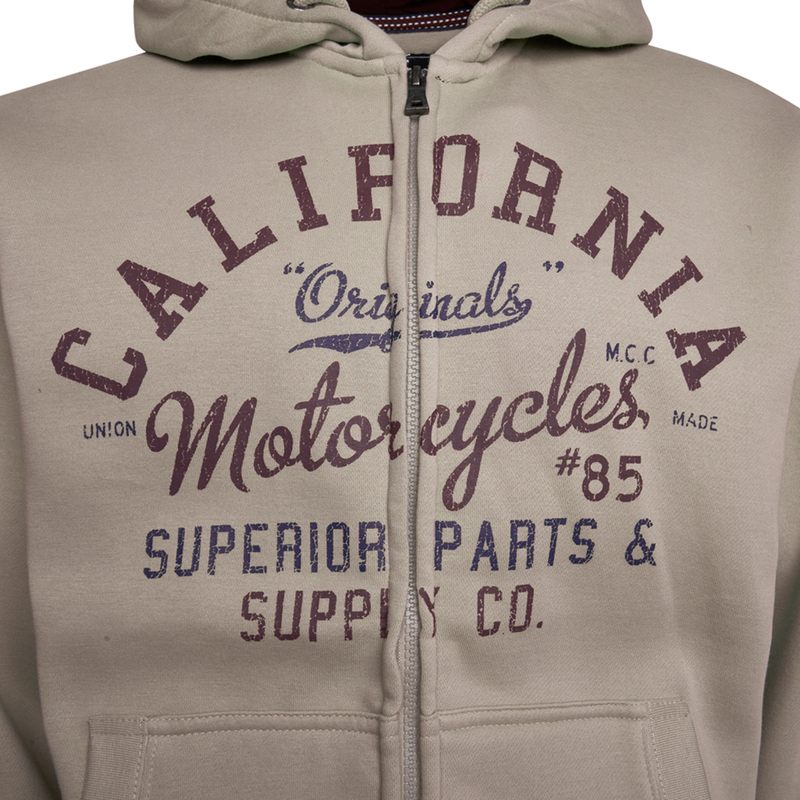 KAM California Zip Thru Hoody
