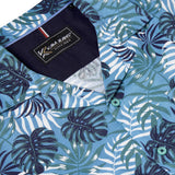 KAM Mens Hawaiian Leaf Print Shirt